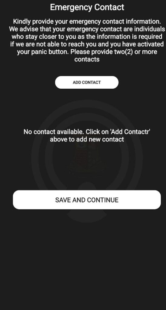 NOW ACTIVE: Oyo State Crime Alert Platform 7 enter emergency contact info