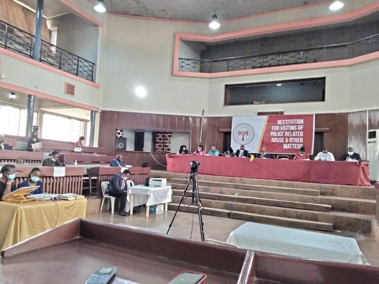 Picture of the ongoing hearing at the Oyo State Judicial Panel of Inquiry on March 16, 2021