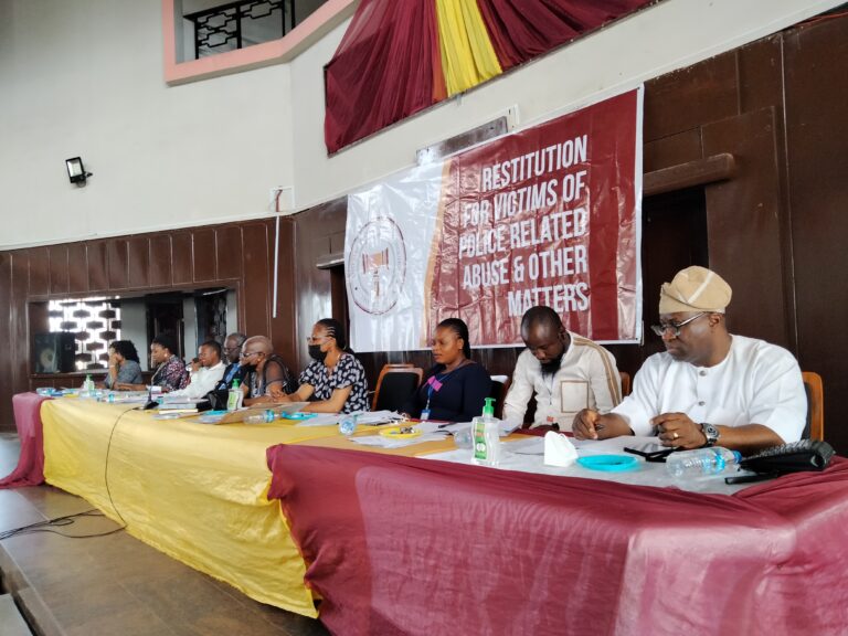 Picture of the public hearing at the Oyo State Judicial Panel on June 1, 2021