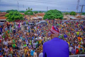 Governor Seyi Makinde addresses the people of Igangan