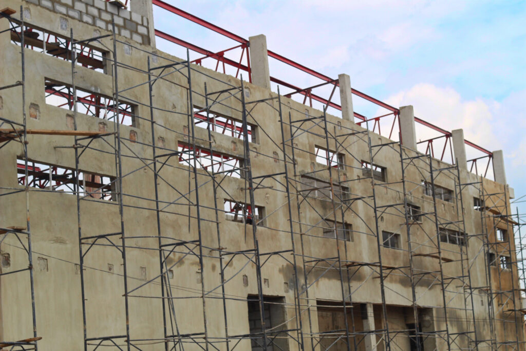 Picture of ongoing construction of Challenge Bus Terminal, Ibadan taken on June 25, 2021