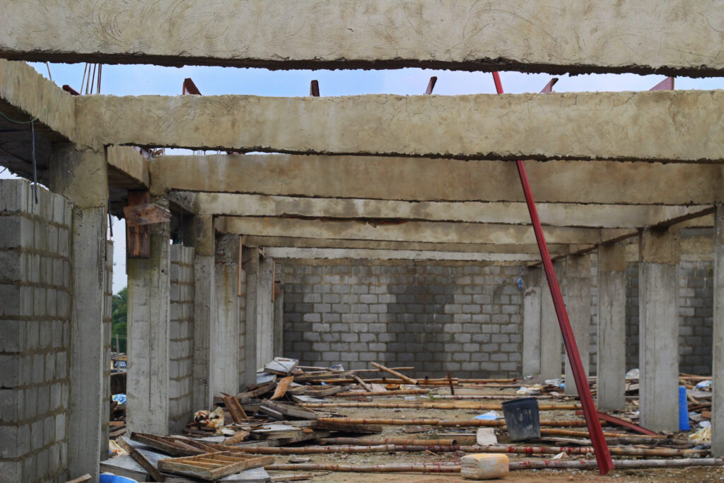 Picture of the ongoing renovation of the Agbowo Shopping Complex, Ibadan taken on August 09, 2021