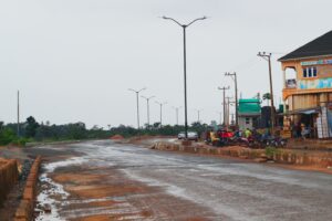 Picture of the Idi Ape-Basorun-Akobo-Odogbo Barracks Road reconstruction taken on August 24, 2021
