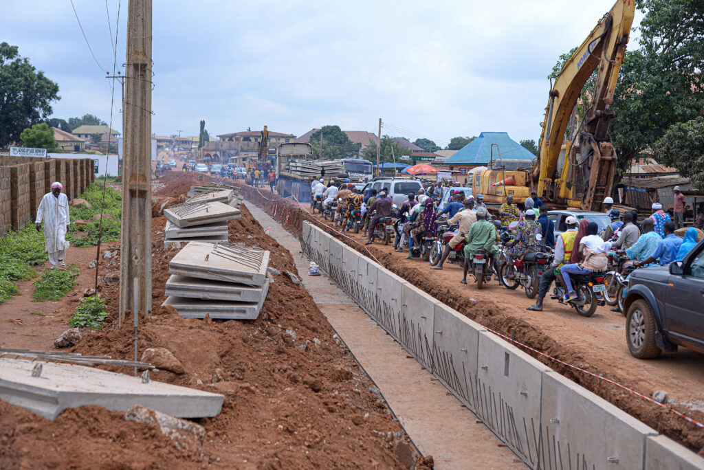 Picture of Saki-Ogbooro-Igboho Road rehabilitation taken on August 20, 2021