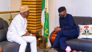 HE Rauf Olaniyan and HE Yemi Osinbajo in Oyo State news this week