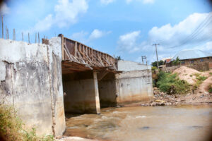 Picture of the construction of flood management structure at Ikumapayi, Olodo , Ibadan taken on November 12, 2021
