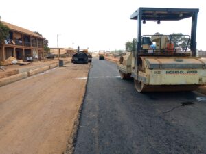 A picture of Saki Township Road dualisation taken on November 4, 2021