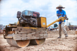 Picture of the ongoing construction of Sasa Market, Ibadan