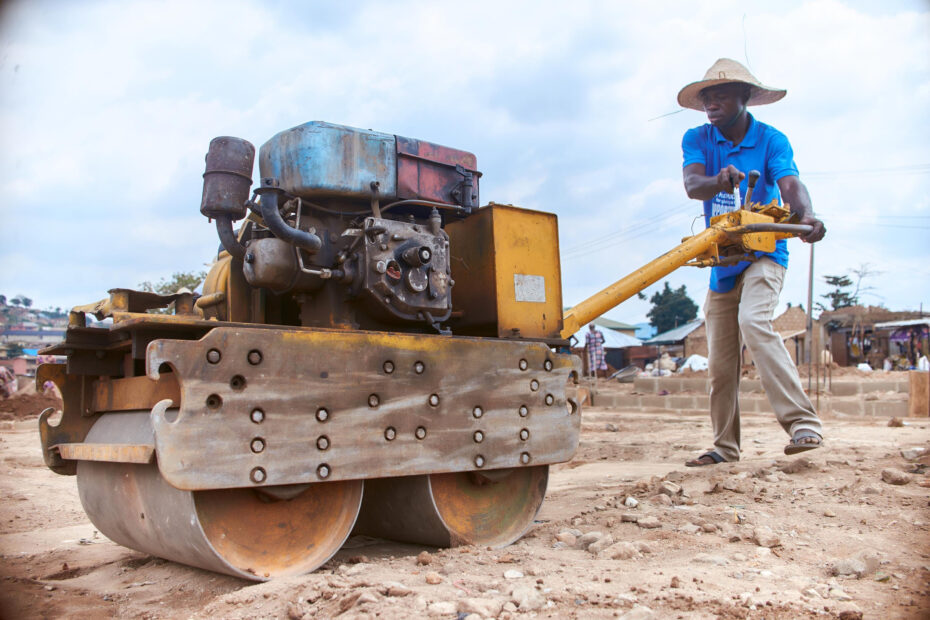 Picture of the ongoing construction of Sasa Market, Ibadan
