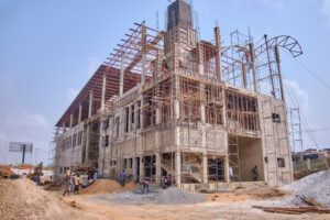 Picture of the ongoing construction of Ojoo Bus Terminal taken on December 08, 2021