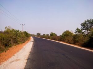 Picture of the ongoing Saki-Ogbooro-Igboho Road rehabilitation taken on December 24, 2021