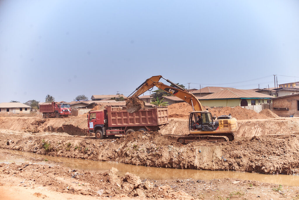 Picture of river bank expansion at Ogbere-Tioya, Ibadan on January 06, 2022
