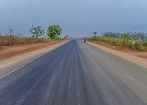Picture of the Oyo-Iseyin Road reconstruction taken on January 04, 2022