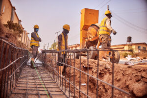 Picture of the reconstruction of BCJ-Railway-Gbekuba-NIHORT Junction, Ibadan taken on January 20, 2022