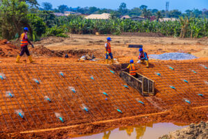 Picture of Orogun river bank expansion in Ibadan under the IUFMP taken on January 25, 2022