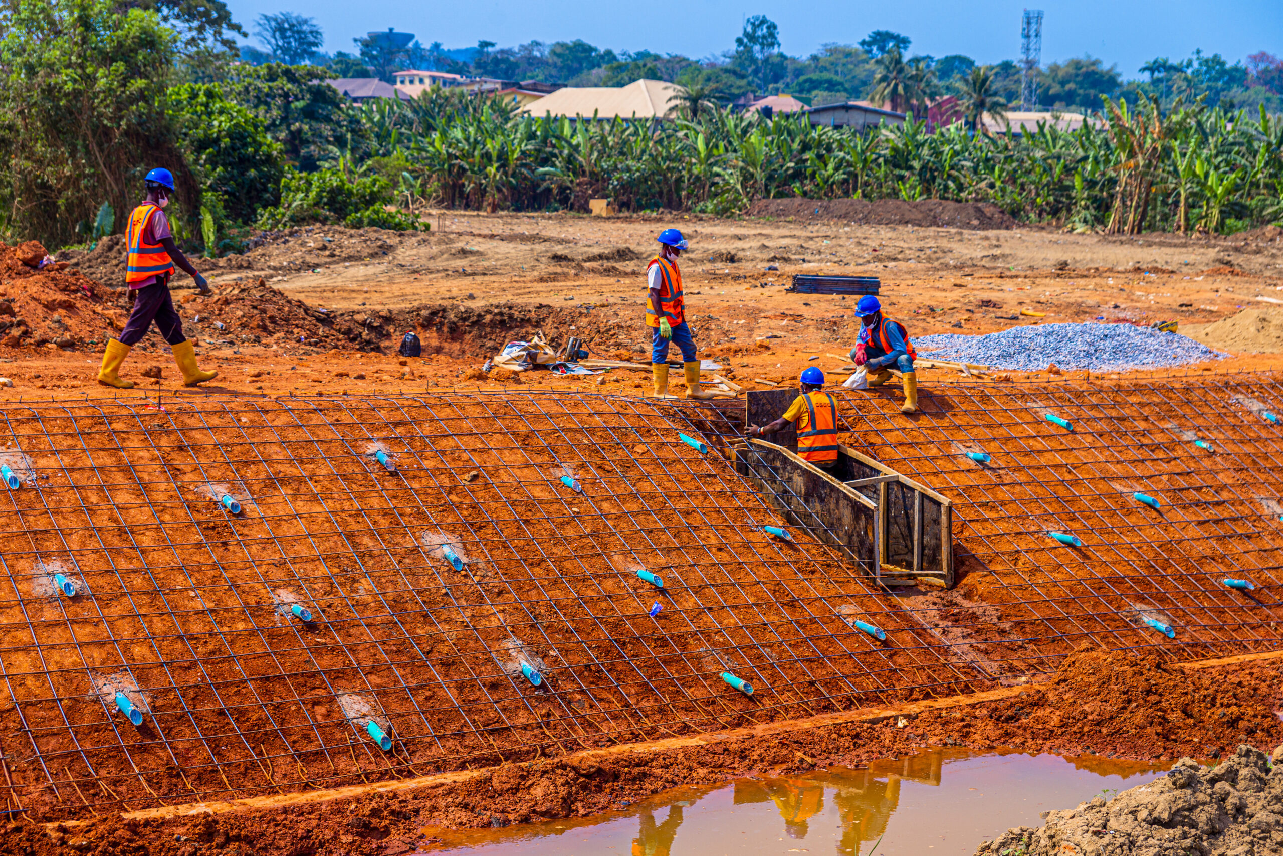 Picture of Orogun river bank expansion in Ibadan under the IUFMP taken on January 25, 2022