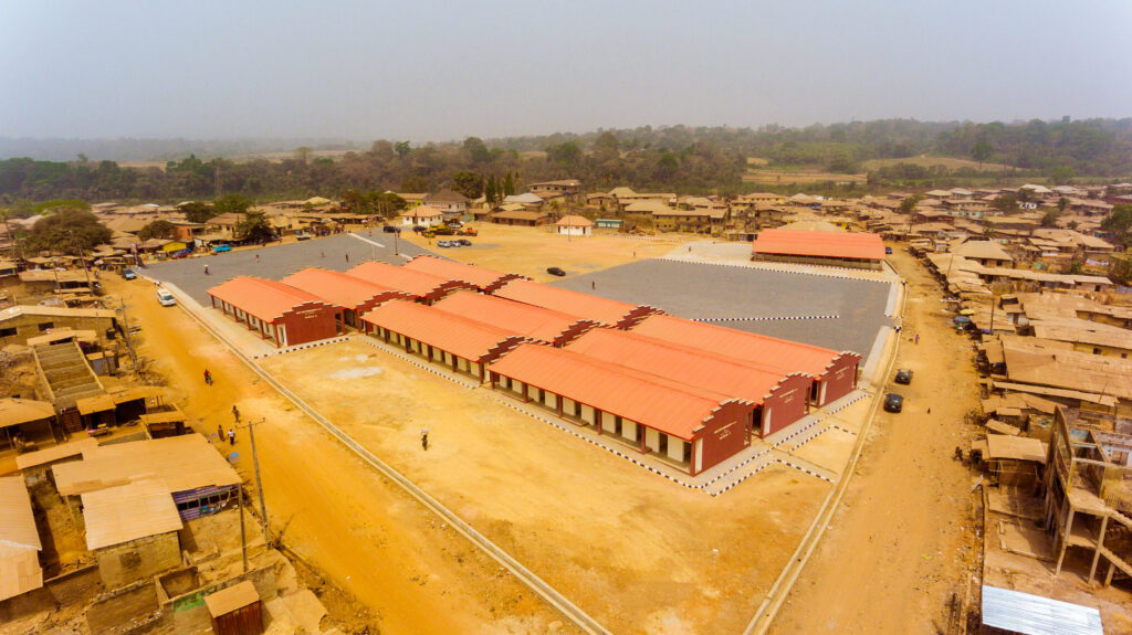 Picture Sasa Market constructed by Akinyele Local Government Authority taken on February 01, 2022