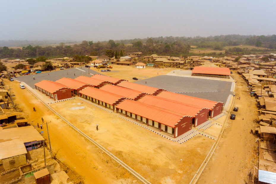 Picture Sasa Market constructed by Akinyele Local Government Authority taken on February 01, 2022