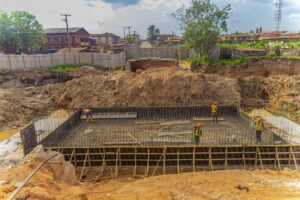Picture of Adekile Culvert, Ibadan being constructed under the IUFMP taken on April 14, 2022
