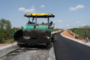 A picture of the Iseyin-Fapote-Ogbomoso Road construction taken on April 25, 2022