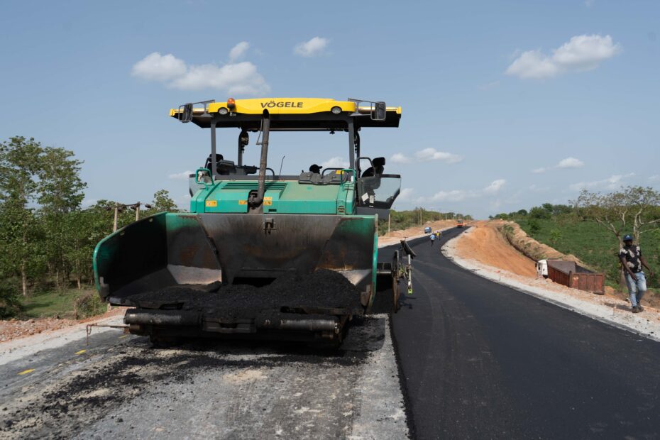 A picture of the Iseyin-Fapote-Ogbomoso Road construction taken on April 25, 2022
