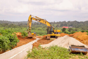 Picture of the ongoing development of the Senator Rashidi Adewolu Ladoja GRA taken on June 20, 2022