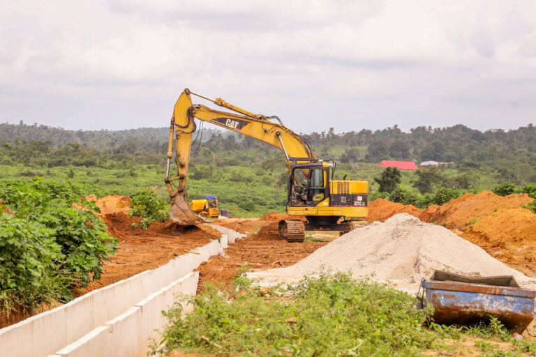 Picture of the ongoing development of the Senator Rashidi Adewolu Ladoja GRA taken on June 20, 2022