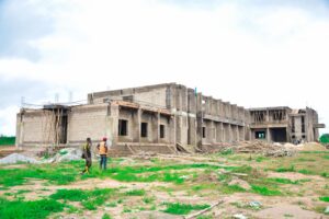 Picture of the ongoing construction of LAUTECH Iseyin Campus taken on August 29, 2022
