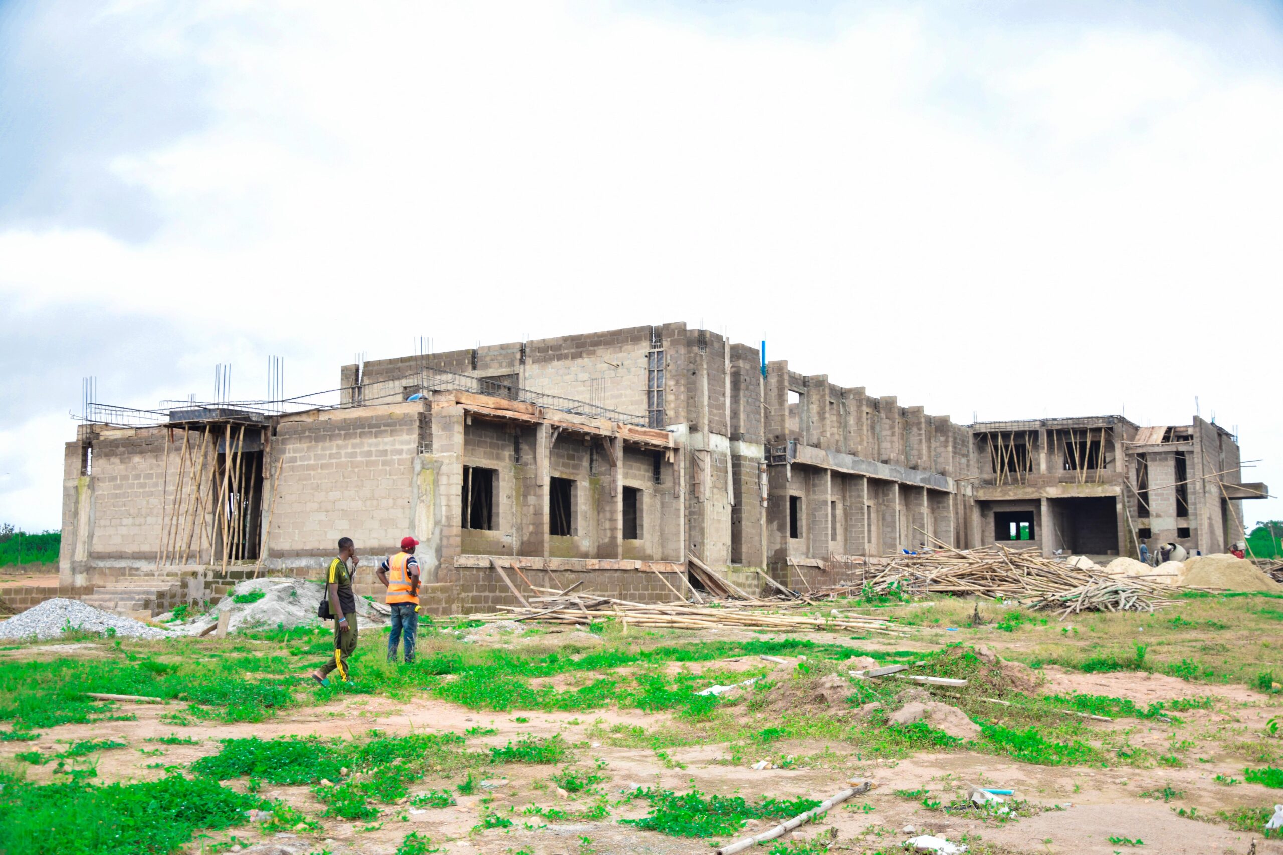 Picture of the ongoing construction of LAUTECH Iseyin Campus taken on August 29, 2022