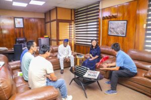 Land owners compensated as Acting Gover, Barr Bayo Lawal receives Business Manager of Lakeview Civil Engineering Construction Co Ltd