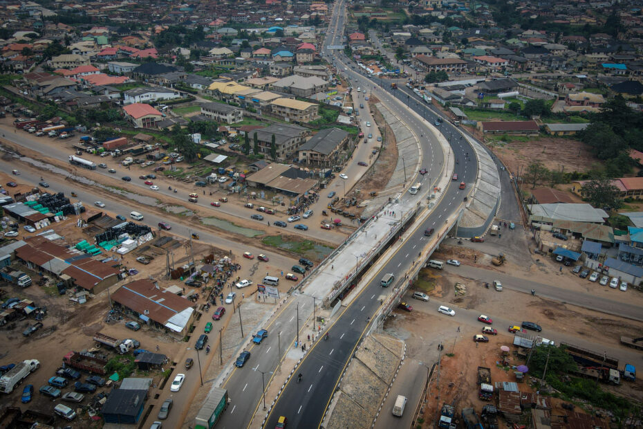 Drone shot of General Gas Flyover taken on September 15, 2022