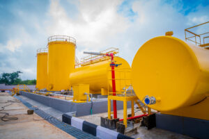 Picture of the nearly completed installation of an Aviation Tank Farm at the Ibadan Airport taken on October 1, 2022