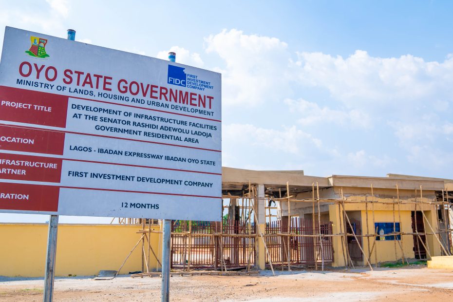 Picture of the development of Senator Rashidi Adewolu Ladoja GRA taken on 3rd February 2023