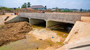 Picture of a constructed culvert along the Orogun River Bank expansion taken on 6th February 2023