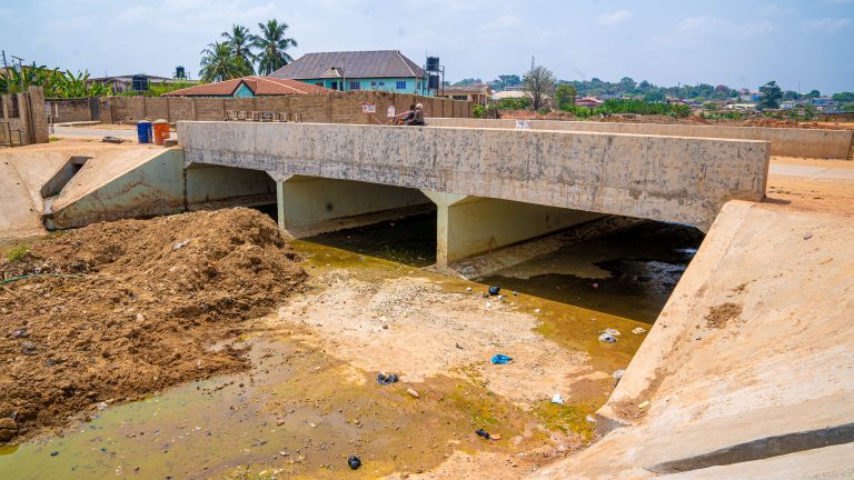 Picture of a constructed culvert along the Orogun River Bank expansion taken on 6th February 2023