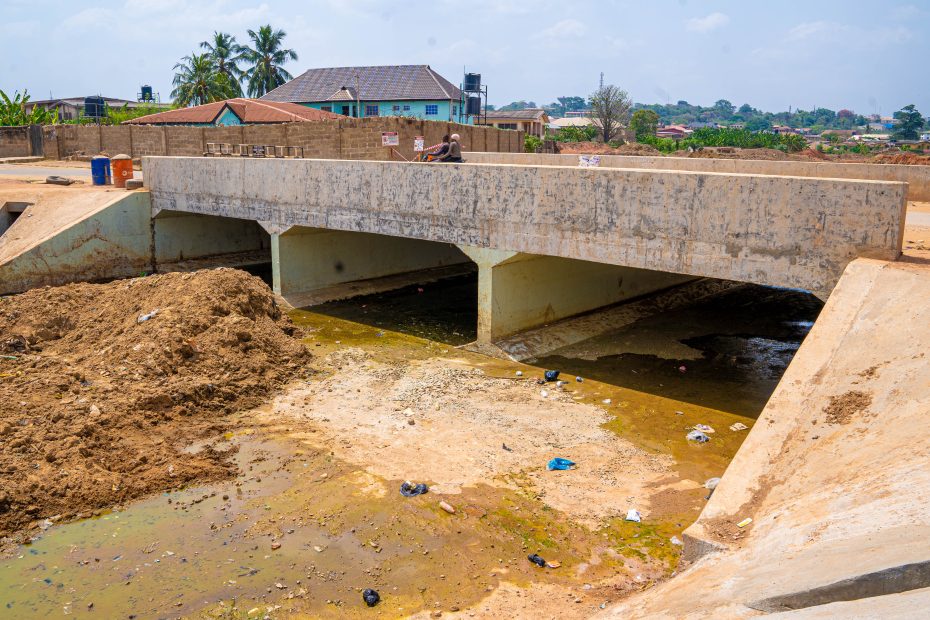 Picture of a constructed culvert along the Orogun River Bank expansion taken on 6th February 2023