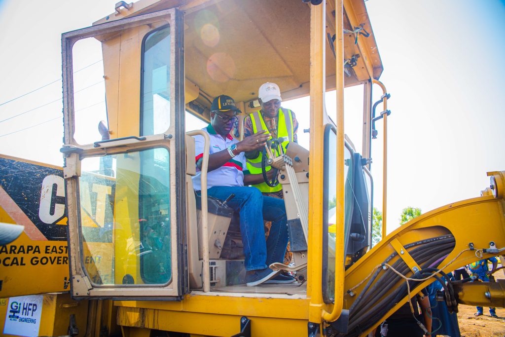 Governor Seyi Makinde at the Flag Off of the reconstruction of Ido-Eruwa Road taken on 2nd February 2023