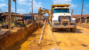 Picture of the rehabilitation of Ido-Omi Adio Road taken on March 21, 2023