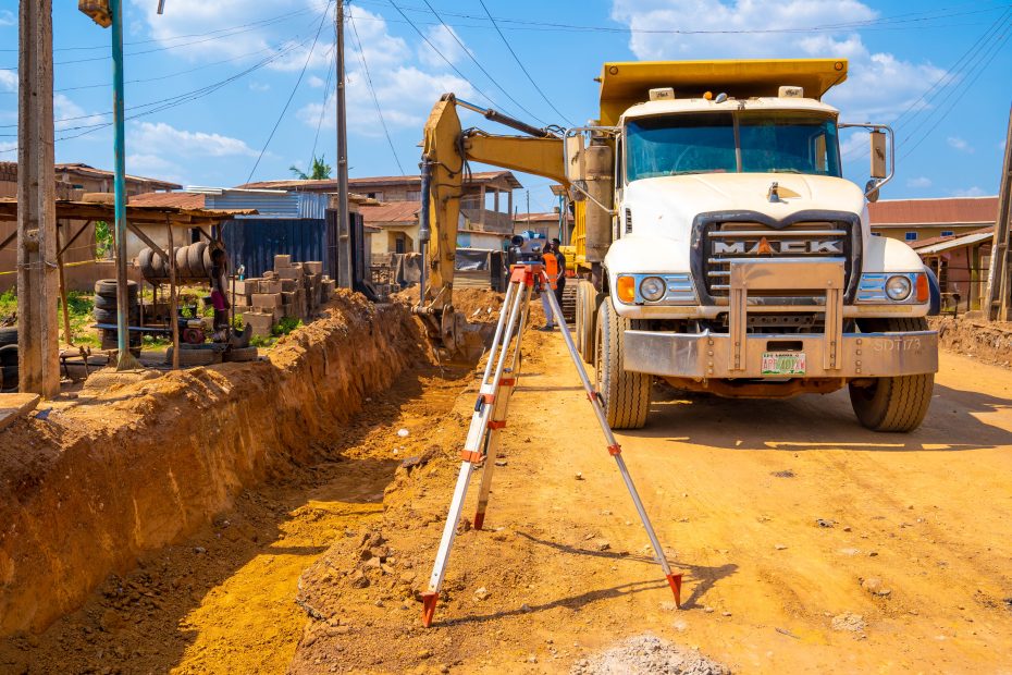 Picture of the rehabilitation of Ido-Omi Adio Road taken on March 21, 2023