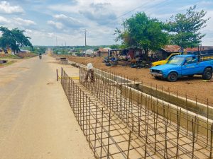 Picture of the ongoing rehabilitation of Eruwa-Lanlate-Maya Road taken on 25th March 2023