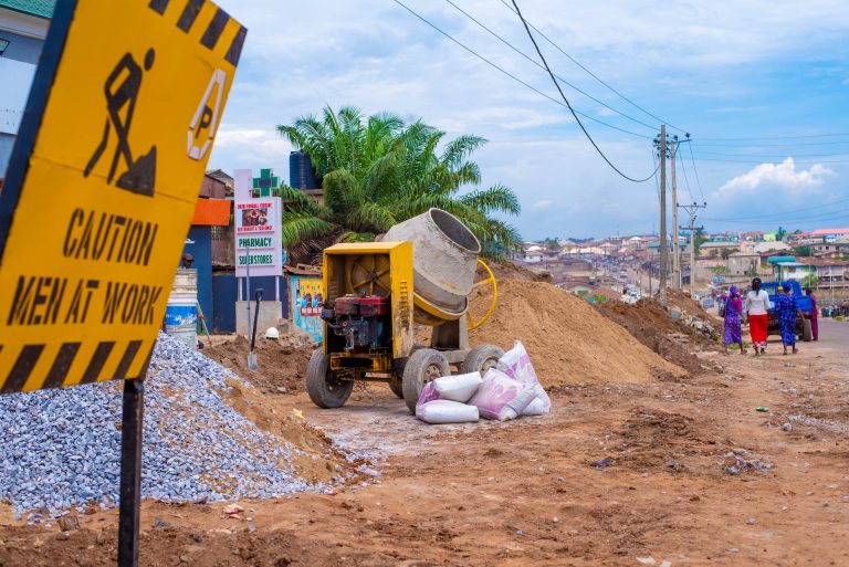 Picture of the dualisation of the 3.1 km Olorunsogo Expressway, Ibadan taken on 22nd March 2023