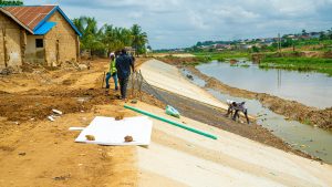 Picture of the ongoing Ona River Channelisation taken on 13th April 2023