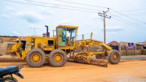 Picture of Ido-Omi Adio Road being done by Ido LG council taken on April 17, 2023