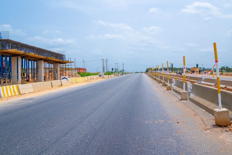 Picture of the construction of bridges and interchanges at the East End Wing (32 km) of the 110 km Senator Rashidi Ladoja Circular Road taken on April 17, 2023