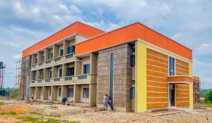 Picture of the construction of various buildings at LAUTECH Iseyin Campus taken on 31st March 2023