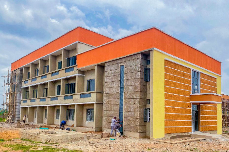 Picture of the construction of various buildings at LAUTECH Iseyin Campus taken on 31st March 2023