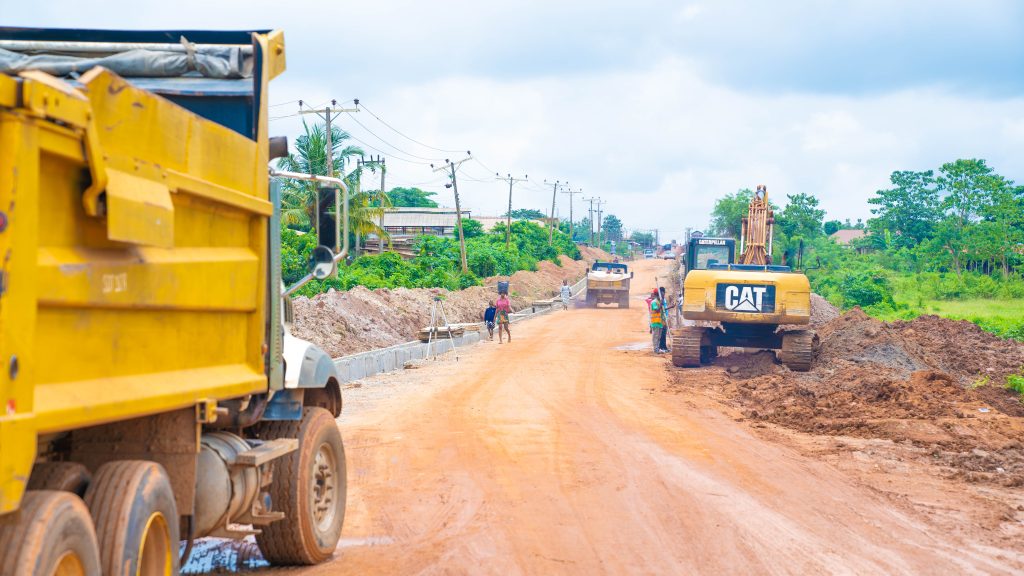 Picture of Ido-Omi Adio Road rehabilitation taken on 15th June 2023