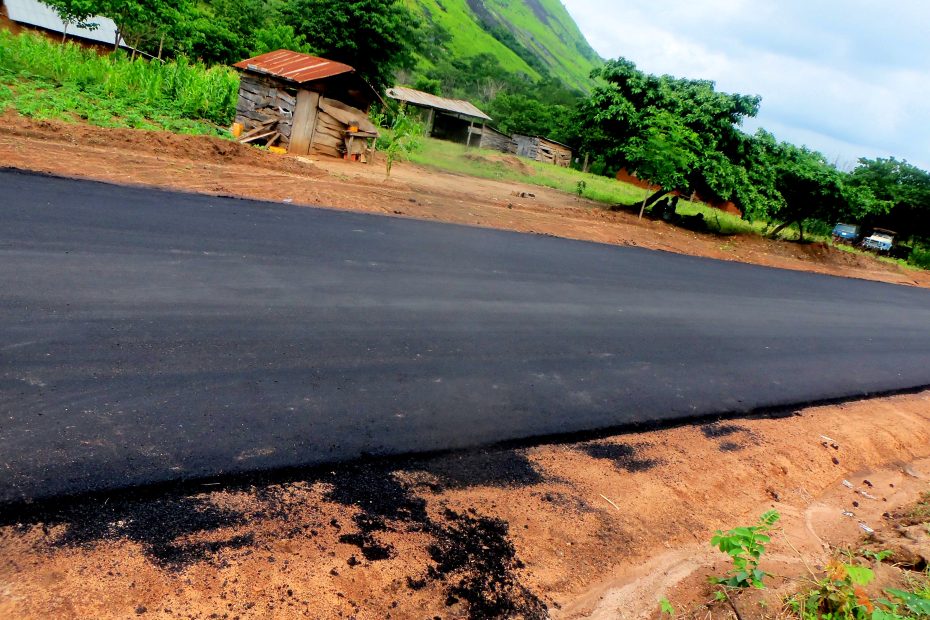 A picture of Idiko-Ile-Ayegun Road reconstruction taken on July 18, 2023