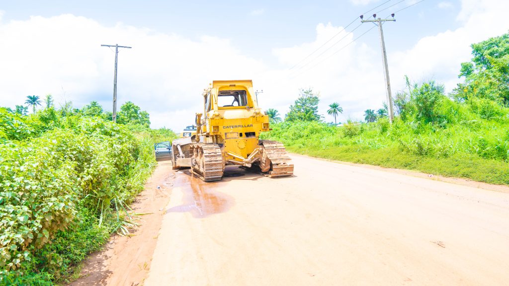 Picture of the reconstruction of Ido-Eruwa Road taken on July 3, 2023