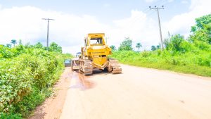 Picture of the reconstruction of Ido-Eruwa Road taken on July 3, 2023